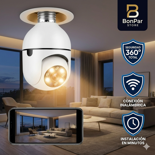 Foco Cámara de Seguridad 360° WiFi